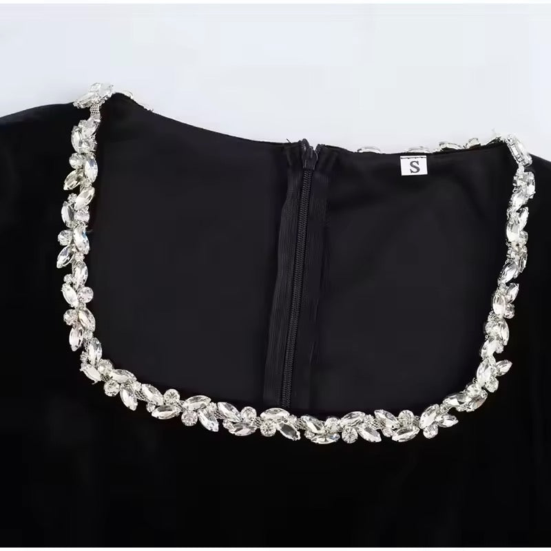 “Velienne Strass ” velvet dress