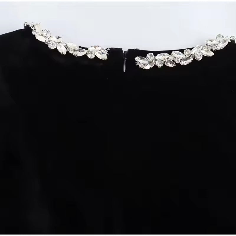 “Velienne Strass ” velvet dress